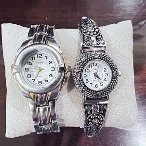 Wrangler Women's Silver Watch Duo